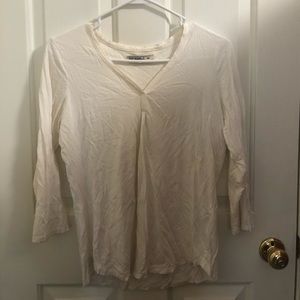 3/4 Length Sleeve White Tee